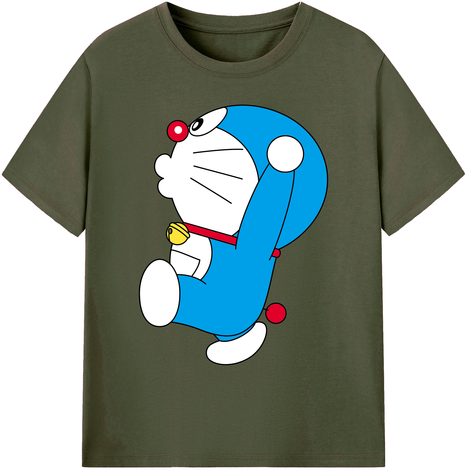 （画像用） ドラえもん Doraemon 綿100％ メンズ半袖Tシャツ｜肌触りやわらか＆通気性